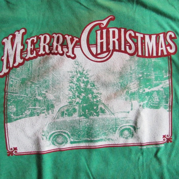 BELLA COTTON LADIES MERRY CHRISTMAS TSHIRT WITH TR - Picture 2 of 3